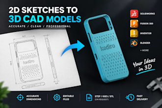 convert 2d technical drawings into 3d cad models