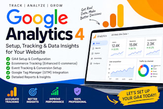 set up google analytics4 ga4 tracking events and conversion tracking