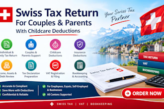 prepare swiss tax return tax filing for couples and parents, childcare deduction
