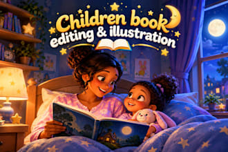 edit and illustrate children story book children book illustration and editing