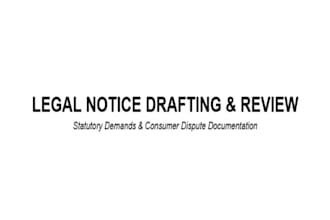 draft a professional legal notice or consumer dispute complaint