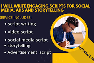 write engaging social media scripts, ads and promotional content