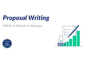 write a grant or project proposal for your ngo, school or startup