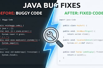 fix bugs and errors in your java code