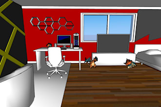 create a 3d architectural model in sketchup