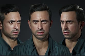 3d character rigging, blendshap, weight paint facial rig, mmd, gmod