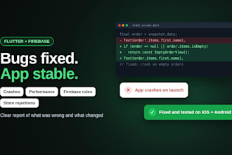 fix bugs in your flutter firebase app