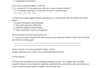 write high converting customer surveys, feedback forms, and market research scre