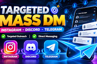 do instagram mass dm discord mass dm telegram mass dm targeted outreach