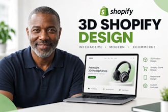 design a 3d shopify website and interactive 3d ecommerce store
