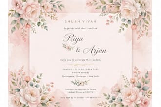 write emotional wedding vows and design wedding invitation card and video