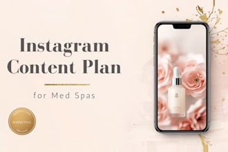 create an instagram content plan and captions for your med spa or clinic