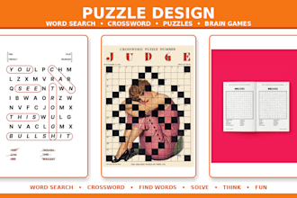 design professional  puzzle  and activity books for amazon KDP