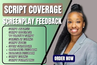 do script coverage for your movie script, provide feedback for your screenplay
