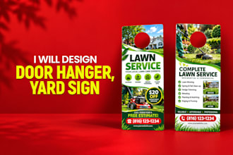 design custom door hanger and yard sign