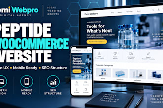 build a peptide research woocommerce website with SEO