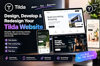 design tilda website, tilda landing page, redesign tilda website and tilda store