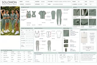 create womenswear tech pack and sewing pattern for activewear lingerie swimwear