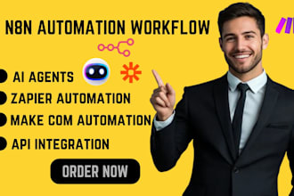 setup ai agent data n8n workflow automation api b2b zapier make com integration