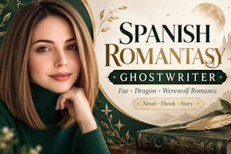 ghostwrite spanish romantasy dark fantasy fae dragon werewolf romance novel book