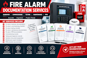 fire alarm handover documentation commissioning checklist, ppm documentation