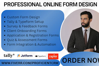 create integrate tally jotform and google forms with CRM and automate workflows