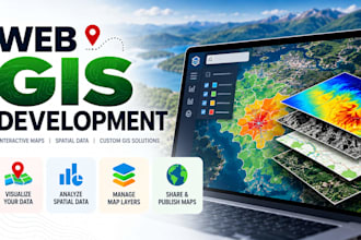 develop gis interactive mobile app, web gis maps applications and dashboard
