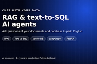 build a rag or text to sql ai agent to chat with your data