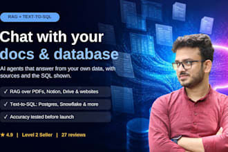 build a rag or text to sql ai agent to chat with your data