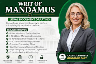 draft a professional writ of mandamus