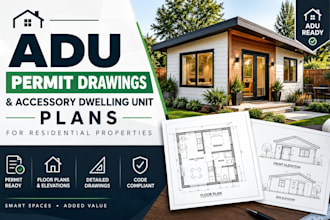 draw adu permit drawings and accessory dwelling unit plans