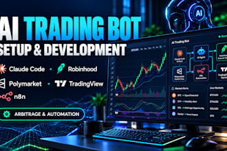 setup claude code ai trading bot for robinhood polymarket arbitrage tradingview