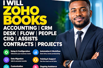 zoho books accounting crm desk flow people ciiq assists contracts projects