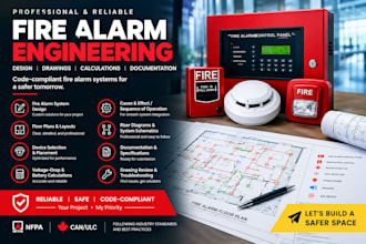 design fire alarm systems, drawings, and calculations