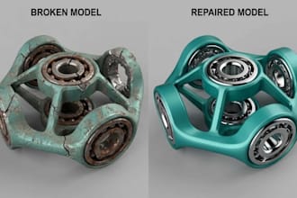 do reverse engineering, 3d scan to cad, stl to step conversion