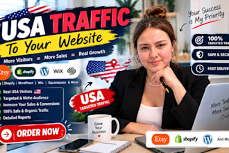 organic USA,UK website traffic to increase etsy sales shopify promotion