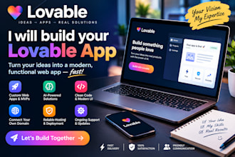 build a custom lovable ai  saas mvp app web application CRM client portal