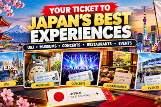 book japan tickets for usj, museums, concerts, restaurants and events