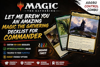 build you a custom 100 card magic the gathering commander deck
