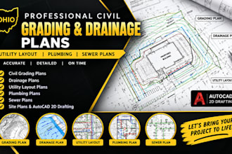 design ohio civil grading and drainage plans utility layout plumbing sewer plans