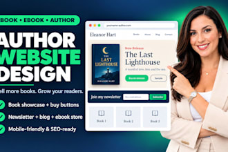 design author website, book website, book author website and book landing page