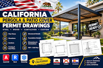 create california pergola and patio cover permit drawings