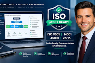 write iso 9001 14001 45001 and iso 22716 gmp documentation