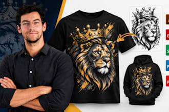create custom t shirt vector artwork, apparel graphics, merch designs for print