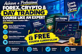 create a forex trading, day trading, stock market, and crypto video course
