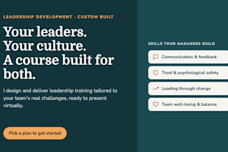deliver a 30 minute leadership training with handouts