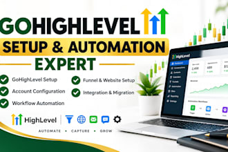 setup gohighlevel CRM automation, gohighlevel website, ghl sales funnel expert