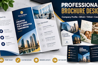 design a professional brochure company profile and flyer