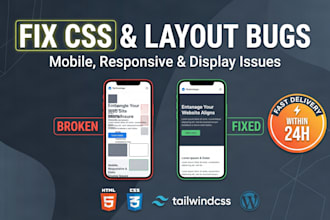 fix CSS, HTML, responsive design, and layout bugs