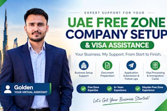 provide dubai free zone company setup consultation documentation and follow up